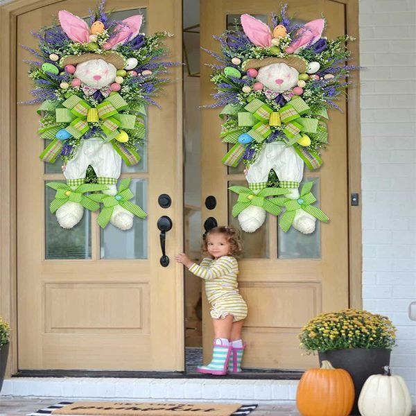 Easter Bunny Colorful Wreath