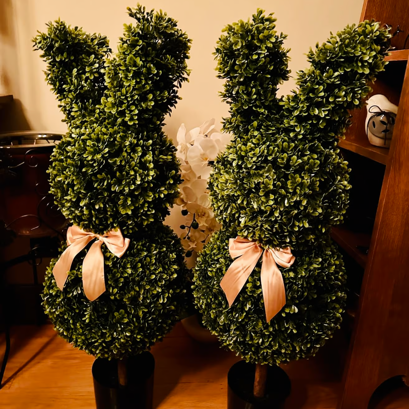 🐰Easter Hot Sale💥Artisan-Crafted Artificial Bunny Topiary Decoration