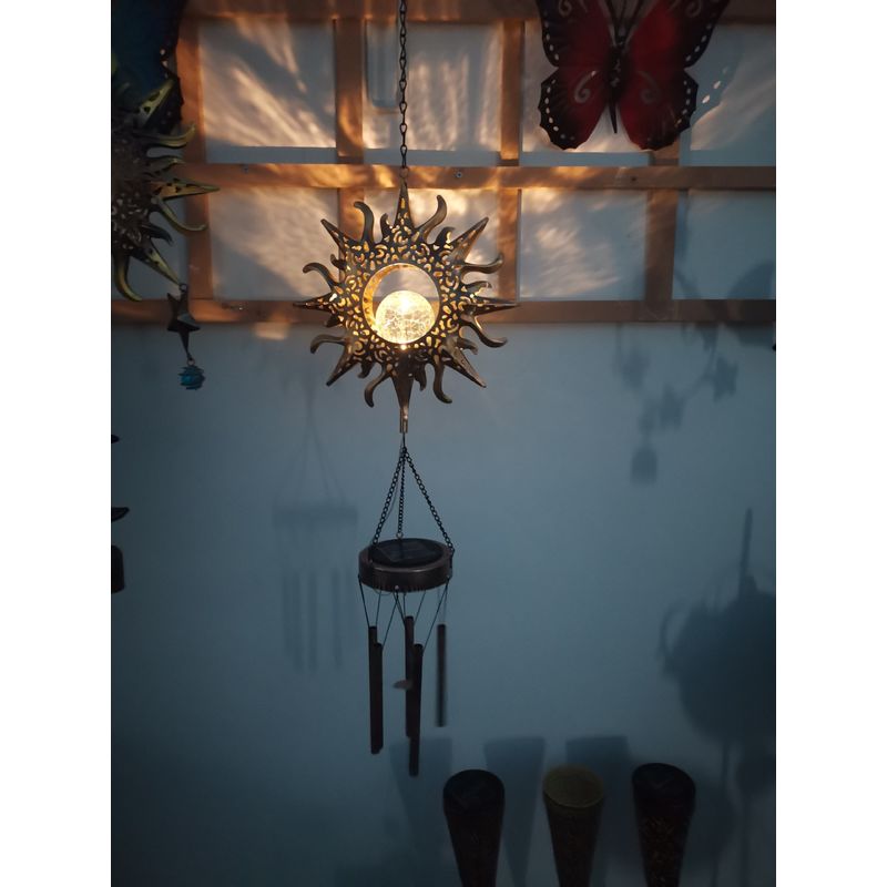 Solar Moon Wind Chime Hanging Lights -Outdoor Garden Lights