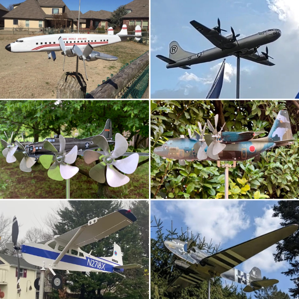 ✈️Handmade Aircraft Windmill Art Garden Decor Metal Model