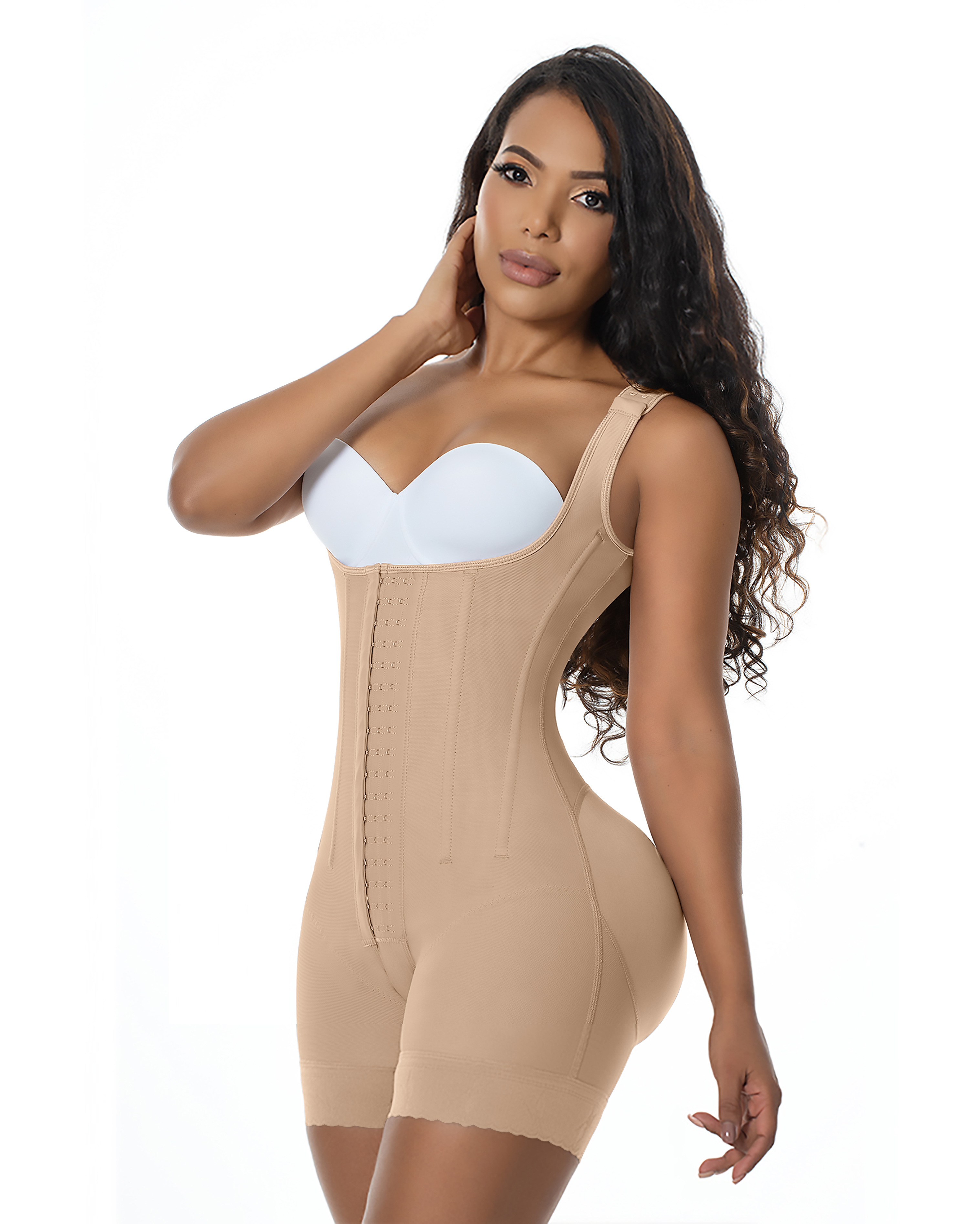 2029 High Double Compression Garment Abdomen Tummy Control  Adjustable Bodysuit with Hooks