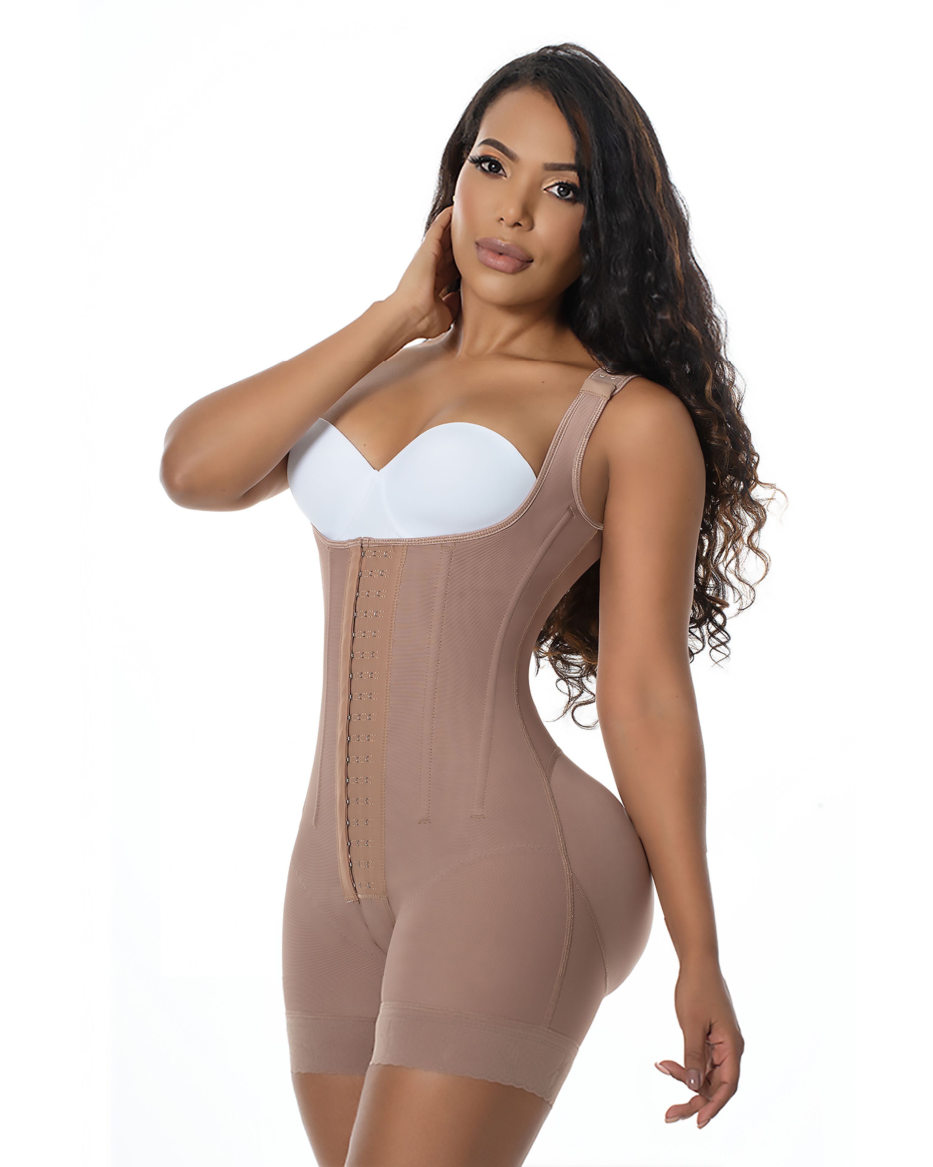 2029 High Double Compression Garment Abdomen Tummy Control  Adjustable Bodysuit with Hooks