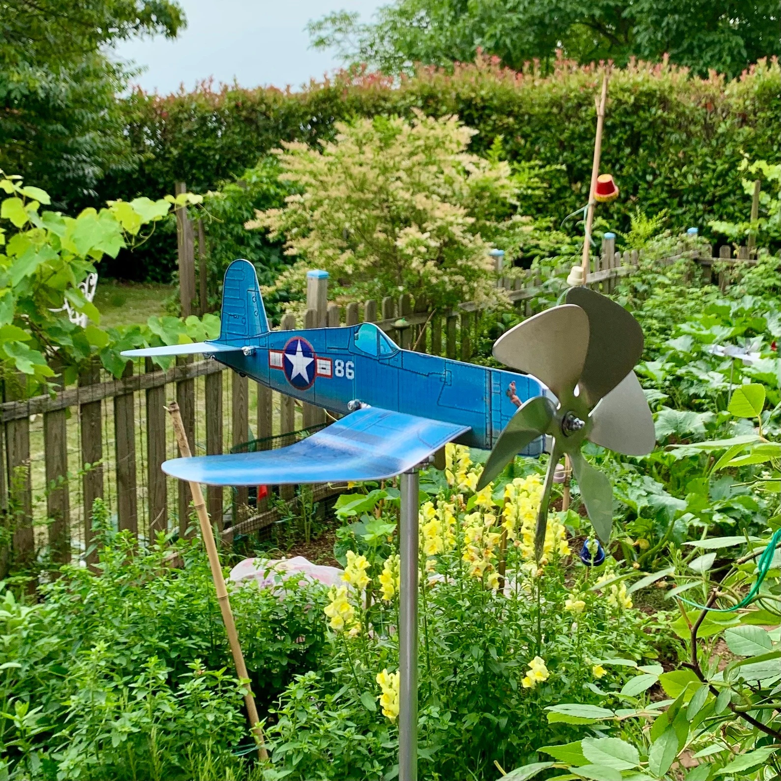 ✈️Airplane Garden Fighter Wind Spinner Weathervane Art Decor
