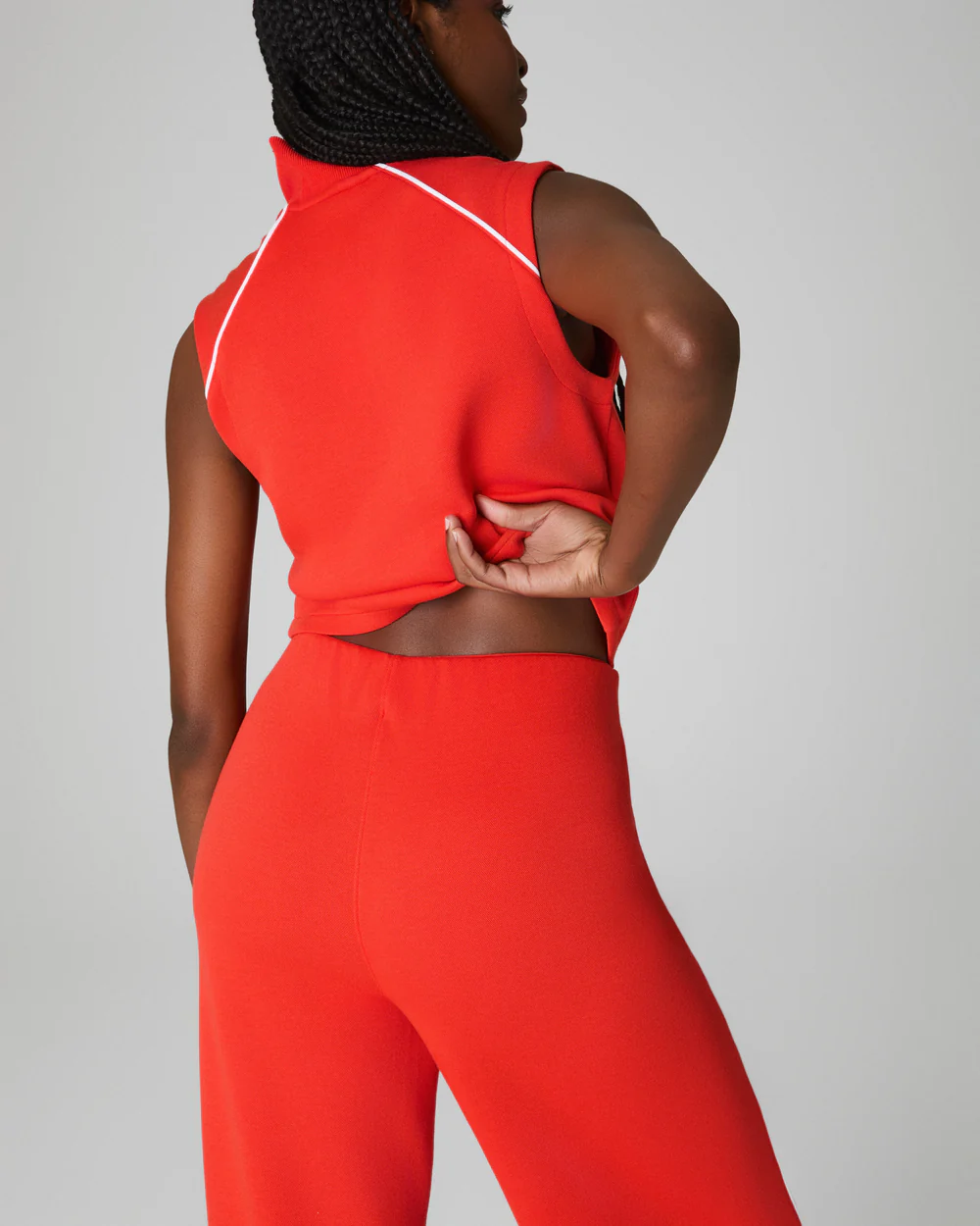 AirEssentials Pique Sleeveless Mockneck Jumpsuit (Buy 2 Free Shipping)