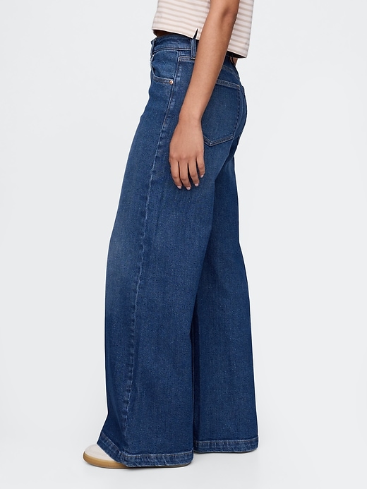 Sky High Rise Stride Wide-Leg Jeans (Buy 2 Free Shipping)