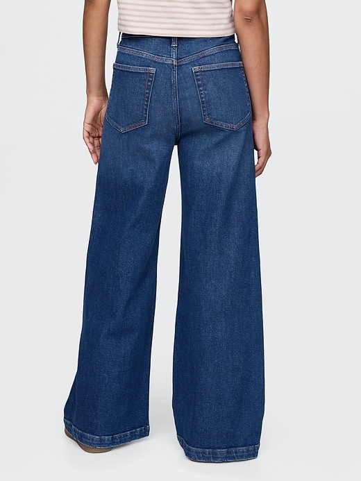 Sky High Rise Stride Wide-Leg Jeans (Buy 2 Free Shipping)