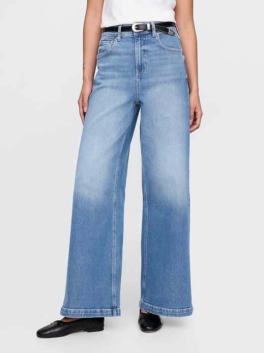 Sky High Rise Stride Wide-Leg Jeans (Buy 2 Free Shipping)