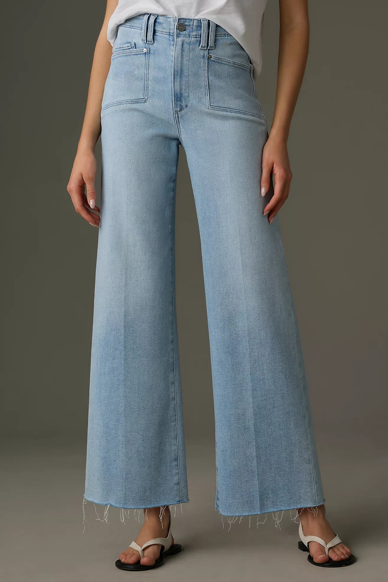 Anessa High-Rise Wide-Leg Jeans (Buy 2 Free Shipping)