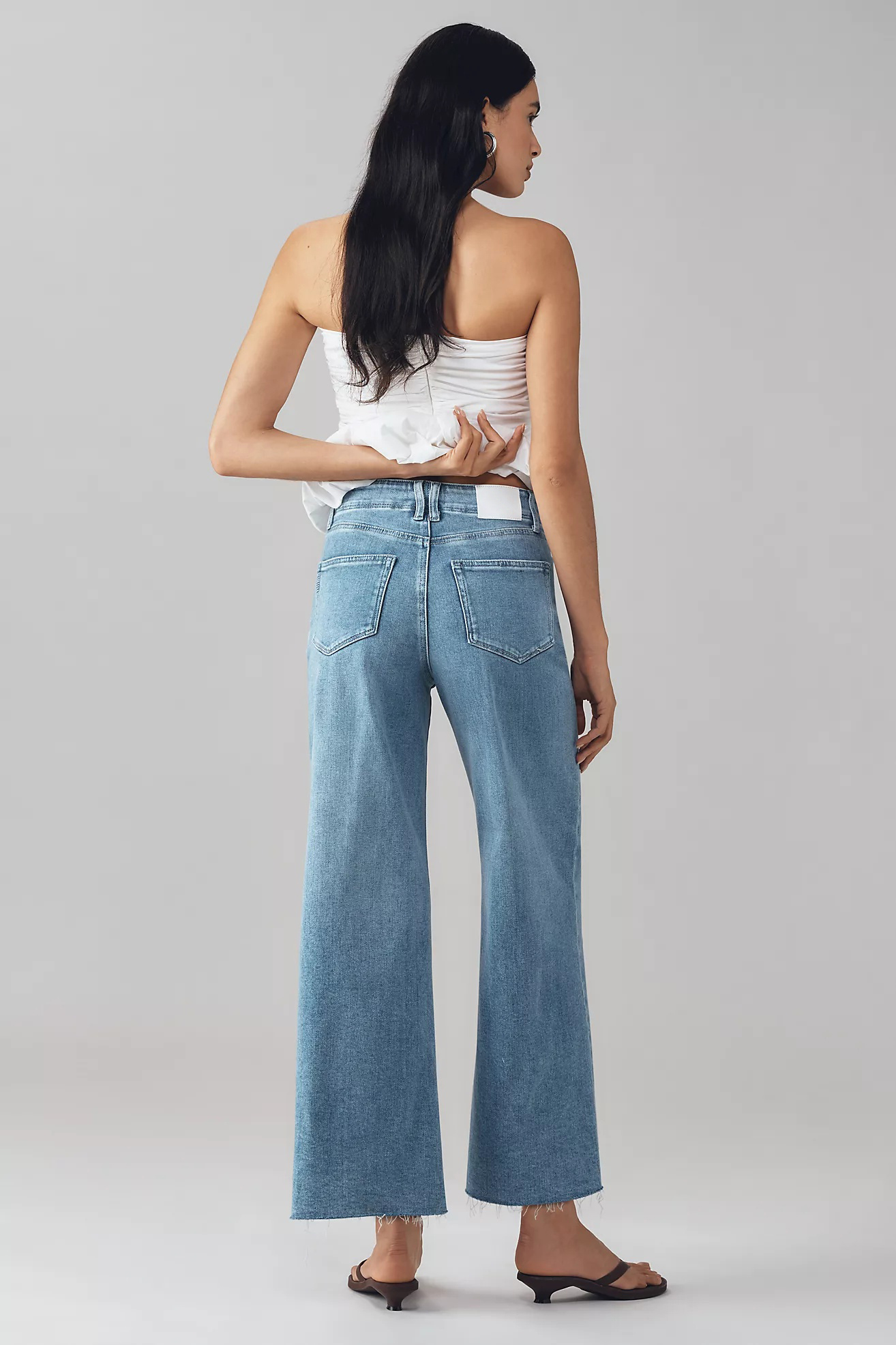 Anessa High-Rise Wide-Leg Jeans (Buy 2 Free Shipping)