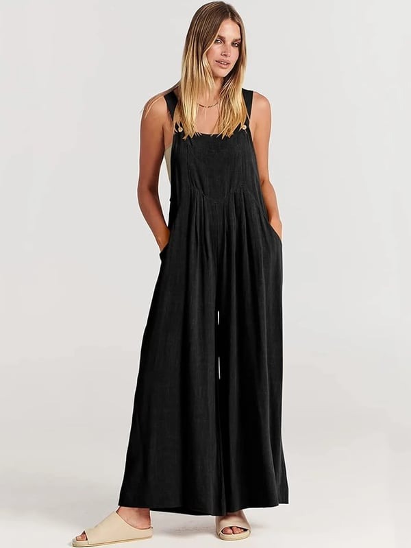 2024 Plus Size Oversize Wide Leg Overalls Jumpsuit