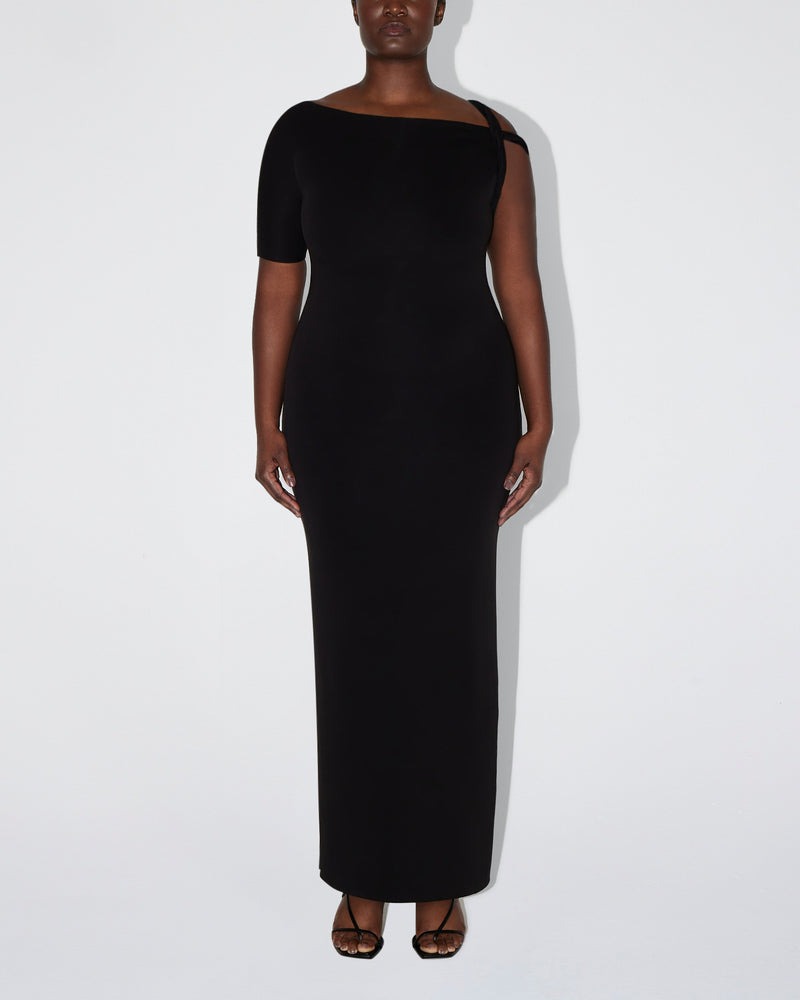 Sueded Stretch Twist Maxi Dress