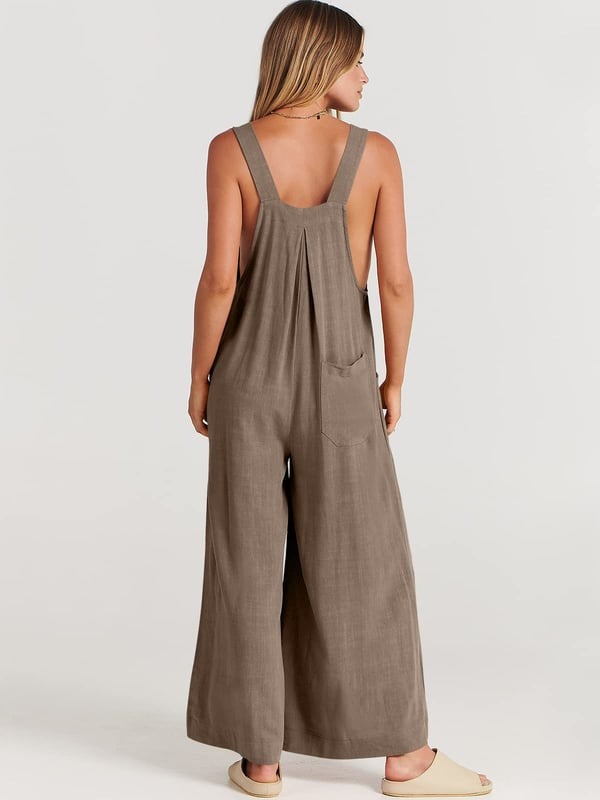 2024 Plus Size Oversize Wide Leg Overalls Jumpsuit