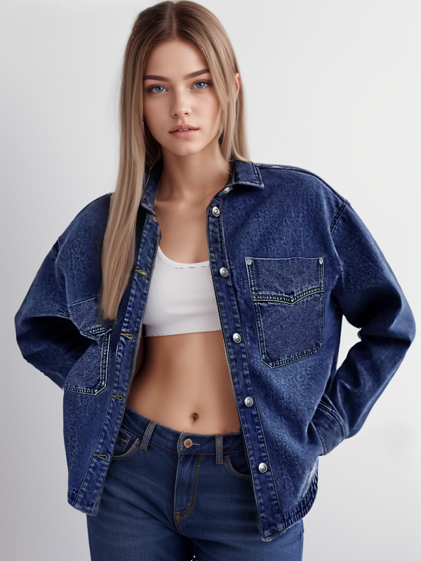 Mosong’s Casual Denim Button-Up Jacket