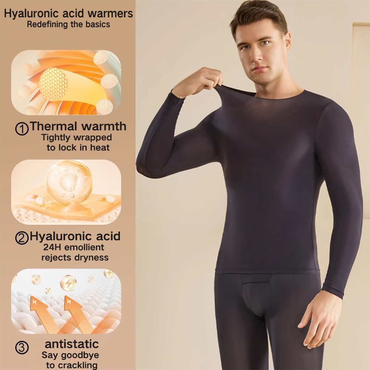 ?Hot Sale-50% OFF?Ultra-thin Seamless Soft Elastic Thermal Underwear