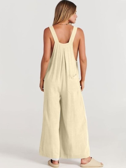 2024 Plus Size Oversize Wide Leg Overalls Jumpsuit
