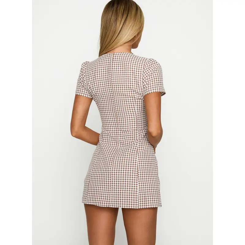 Vintage Check Mini Dress (Buy 2 Free Shipping)