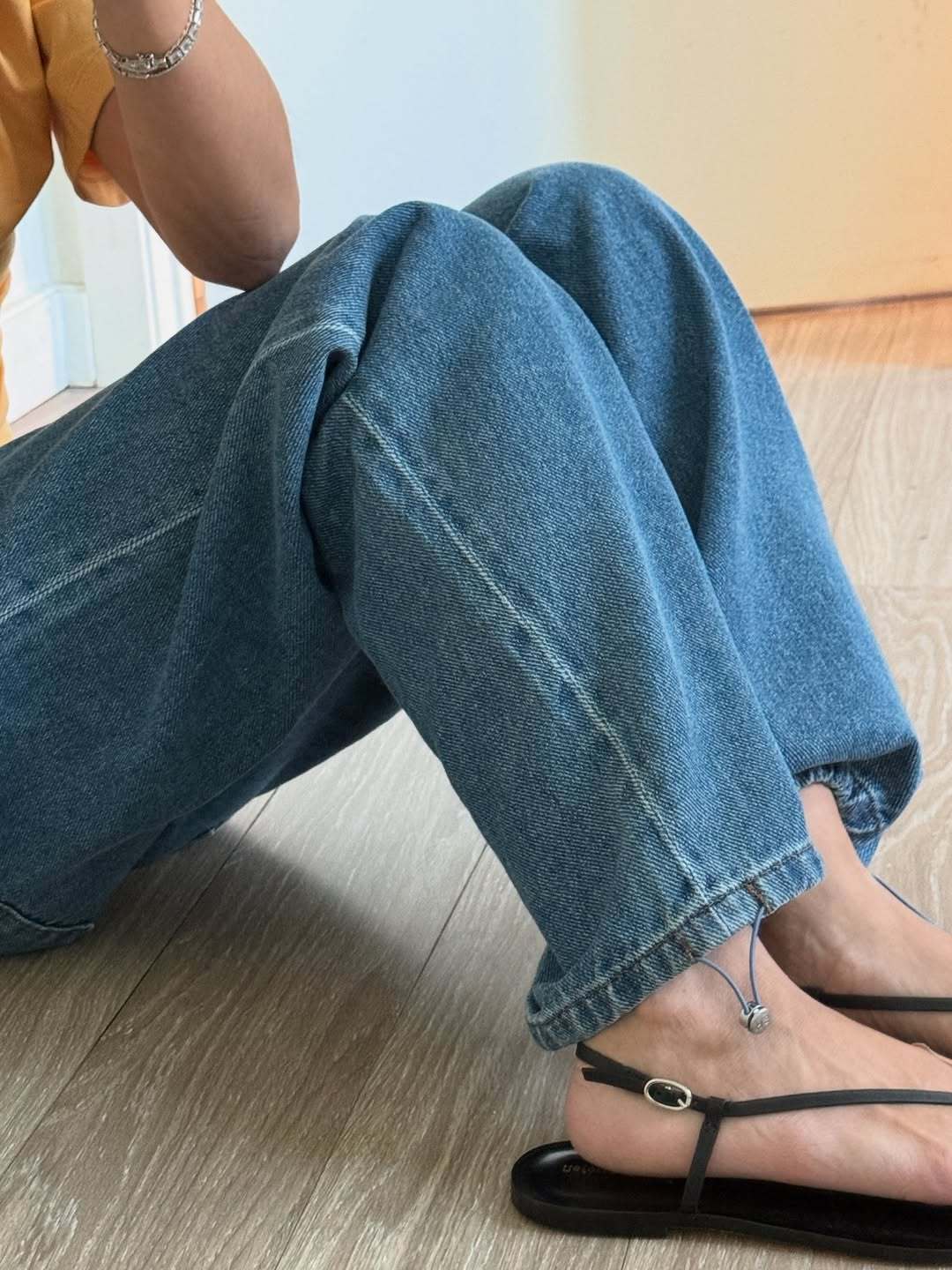 Low Rise Drawstring Hem Sporty Jeans (Buy 2 Free Shipping)