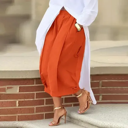 Breathable 100% Cotton Capri Pants with Pockets