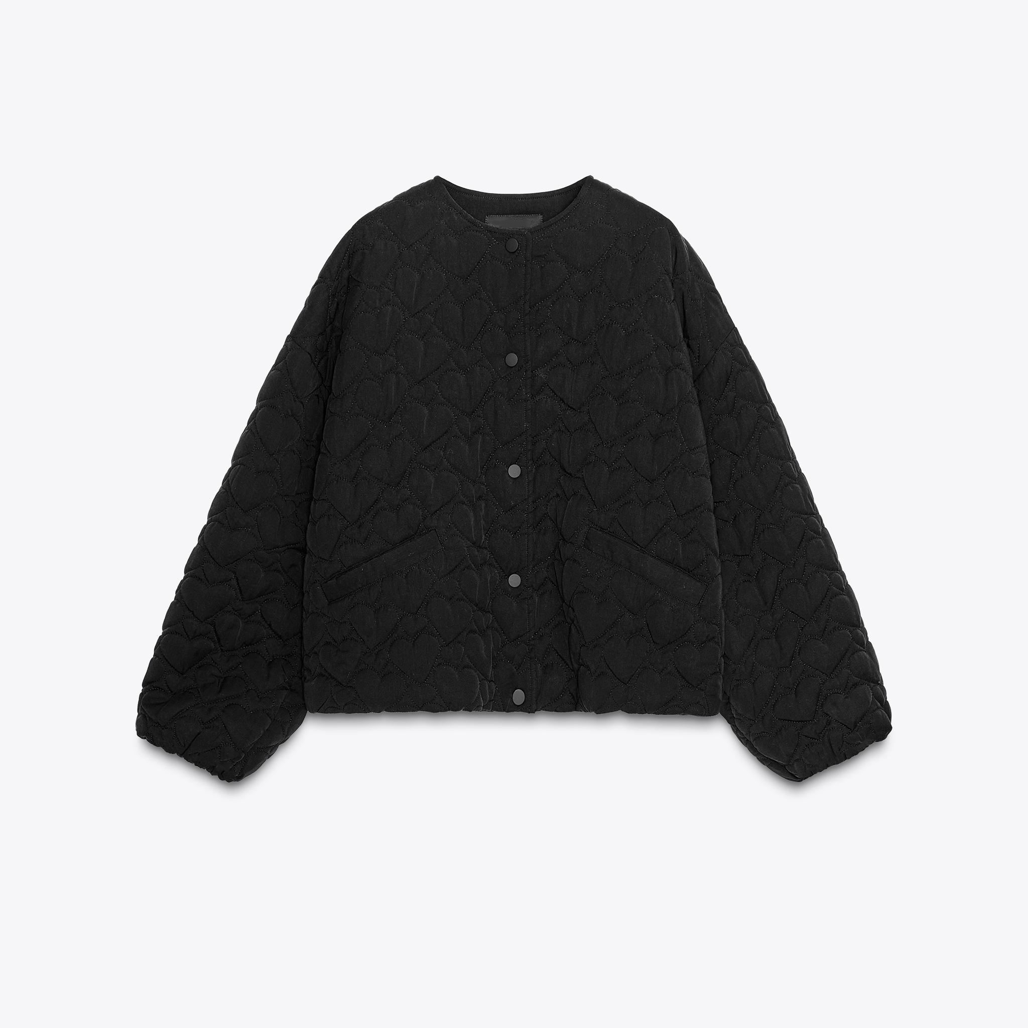 Heart Quilted Bomber Jacket (Buy 2 Free Shipping)