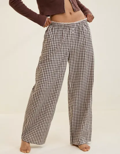 Off-Duty Wide Leg Poplin Trouser PJ(Buy 2 Free Shipping)