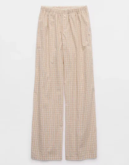 Off-Duty Wide Leg Poplin Trouser PJ(Buy 2 Free Shipping)