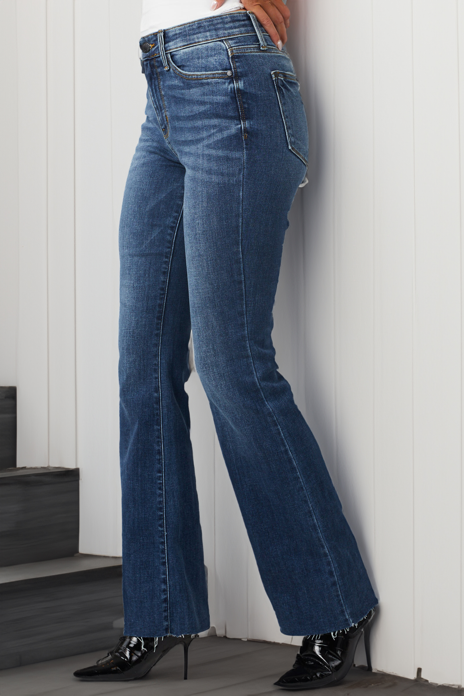 2023 JUDY Mid-Rise Tummy Tuck Bootcut Jeans (Buy 2 Free Shipping)