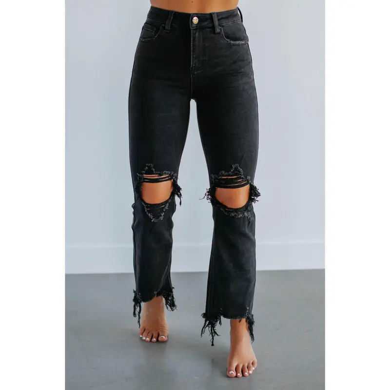 Rudy Risen Ripped Vintage Black Denim