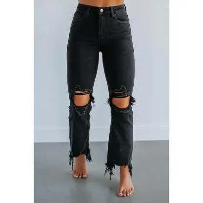Rudy Risen Ripped Vintage Black Denim