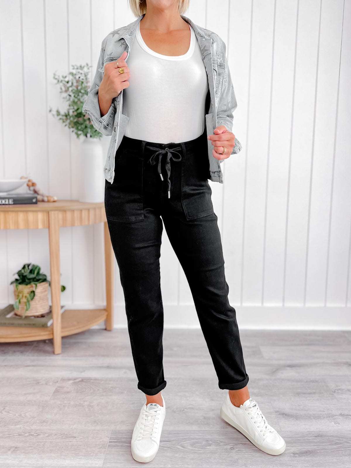 Judy Blue Stretch Pull On Denim Joggers (Buy 2 Free Shipping)