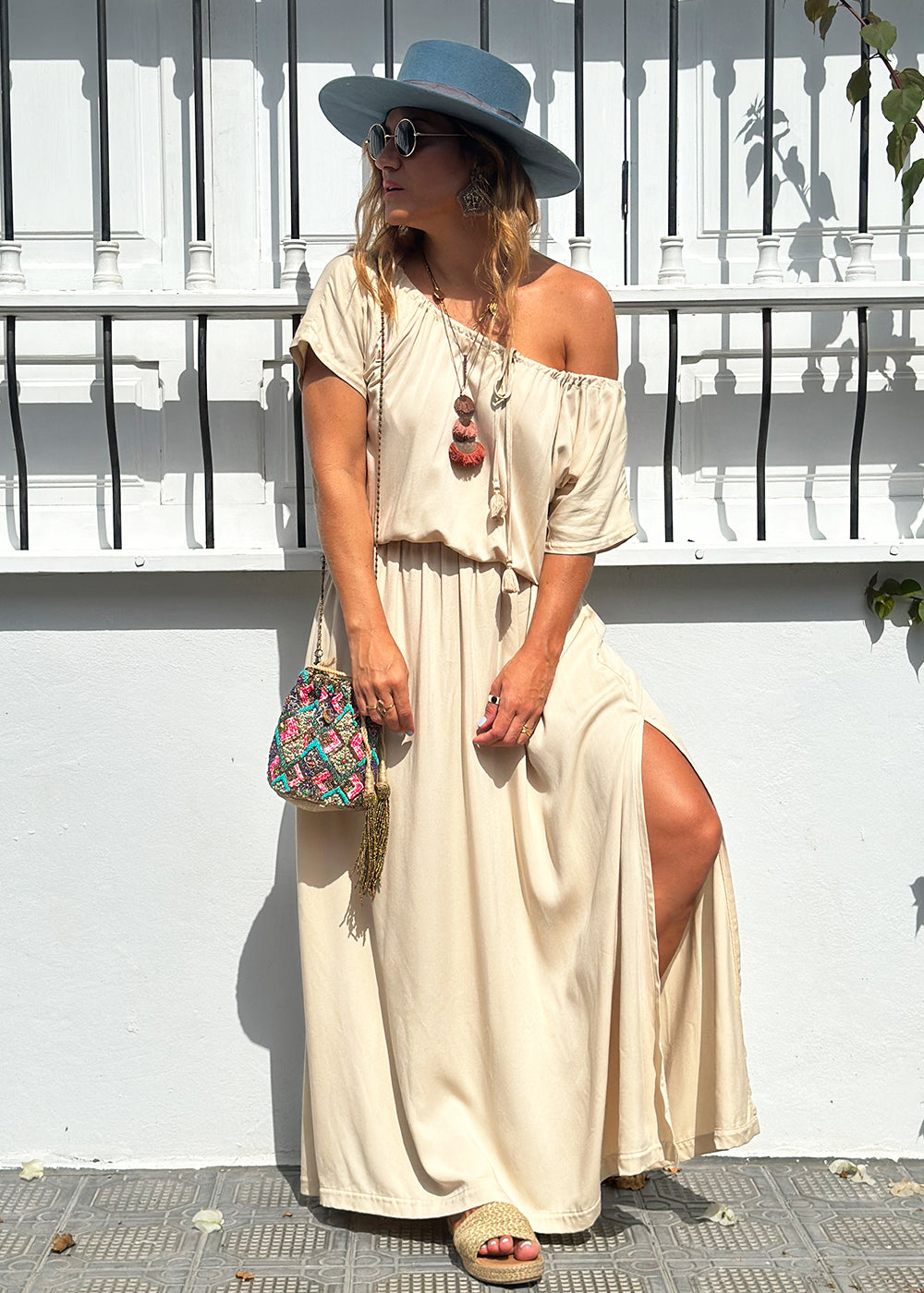 Lilac Camel Dress
