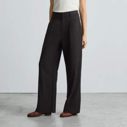 Tailored  Wide Leg Straight  Pants-Buy 2 Free Shipping