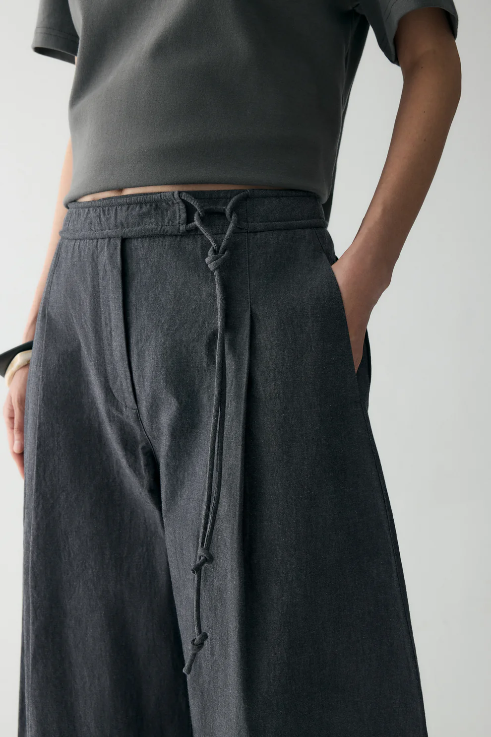 Cotton-linen Belted Pants (Buy 2 Free Shipping)