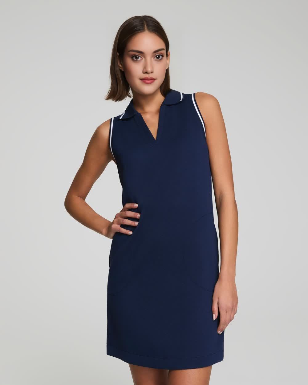 AirEssentials Pique Polo Tank Dress (Buy 2 Free Shipping)