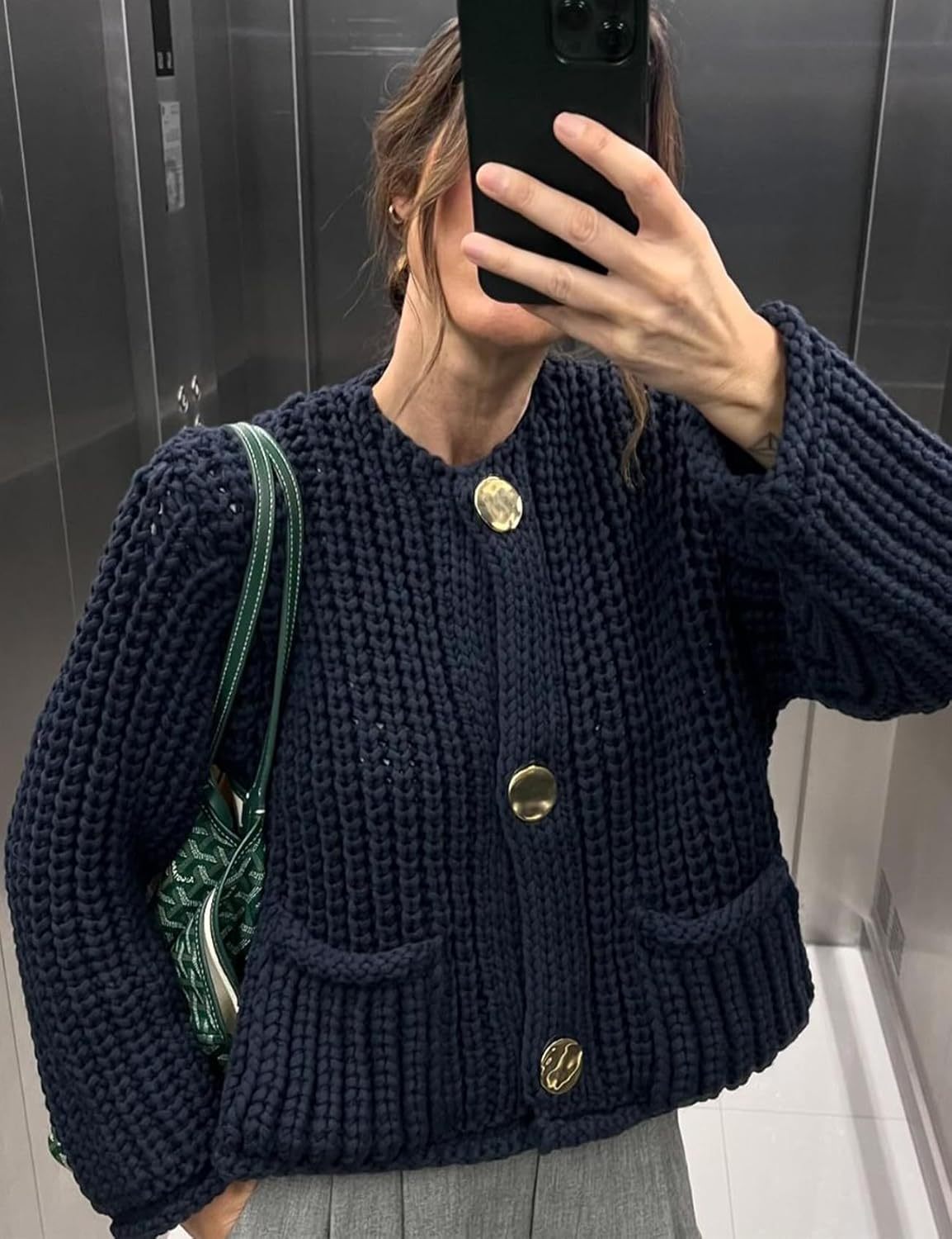 Chunky Cropped Cardigan (Buy 2 Free Shipping)