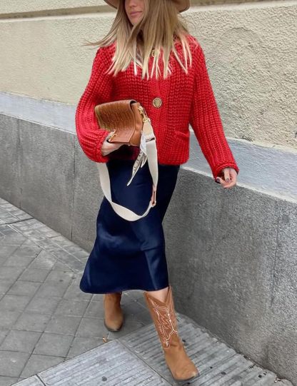 Chunky Cropped Cardigan (Buy 2 Free Shipping)