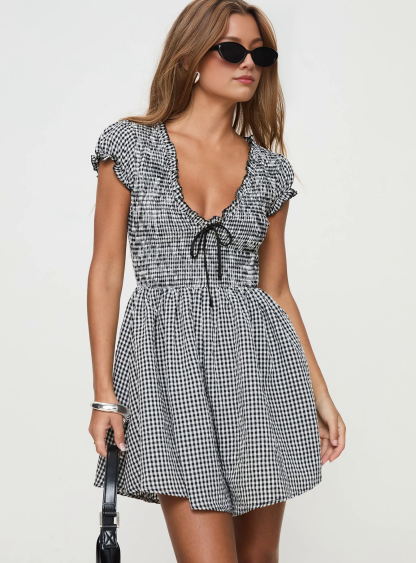 Babydoll Gingham Playsuit