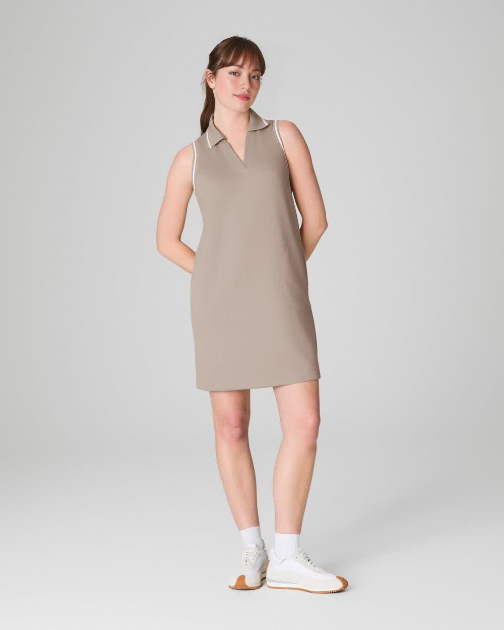 AirEssentials Pique Polo Tank Dress (Buy 2 Free Shipping)