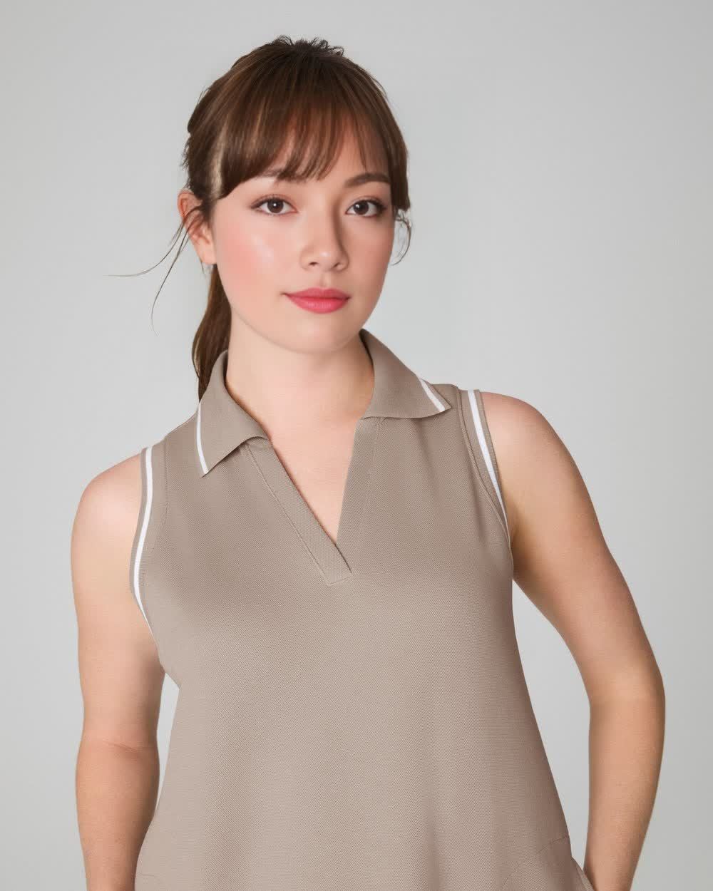 AirEssentials Pique Polo Tank Dress (Buy 2 Free Shipping)
