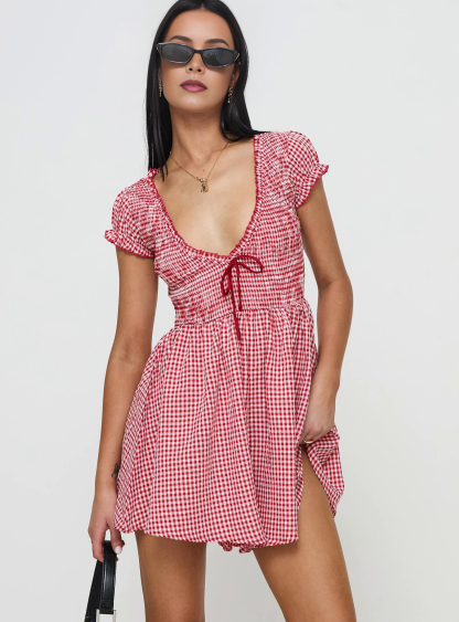 Babydoll Gingham Playsuit