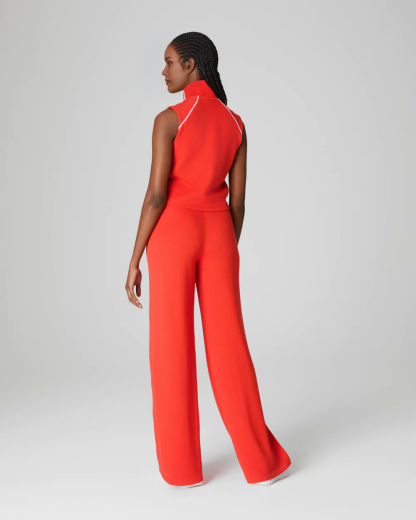 AirEssentials Pique Sleeveless Mockneck Jumpsuit (Buy 2 Free Shipping)