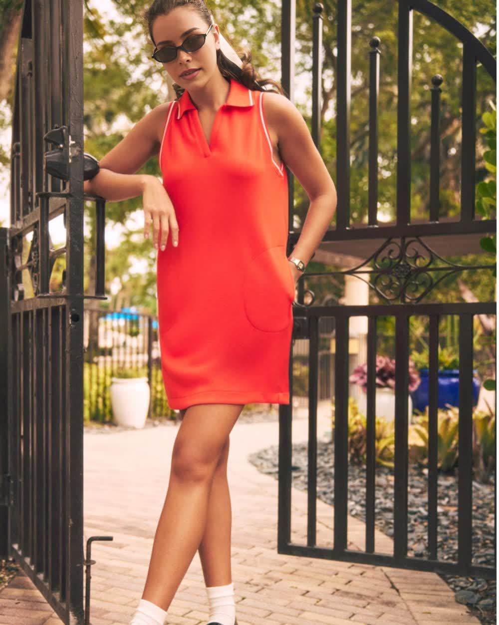 AirEssentials Pique Polo Tank Dress (Buy 2 Free Shipping)