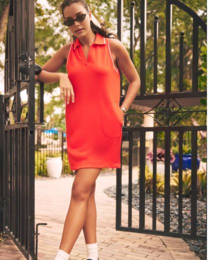 AirEssentials Pique Polo Tank Dress (Buy 2 Free Shipping)