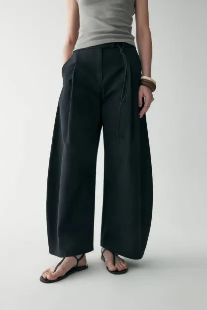 Cotton-linen Belted Pants (Buy 2 Free Shipping)