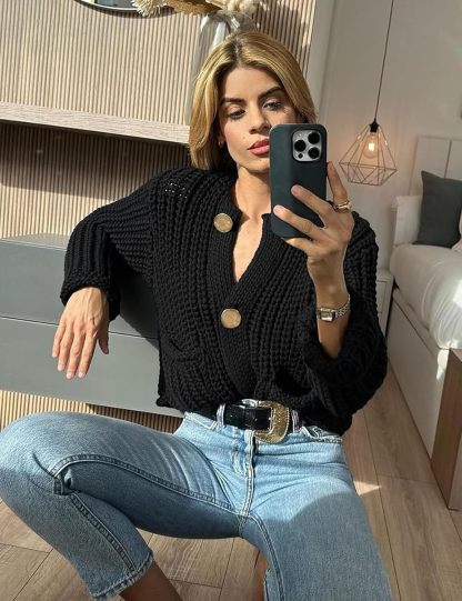 Chunky Cropped Cardigan (Buy 2 Free Shipping)
