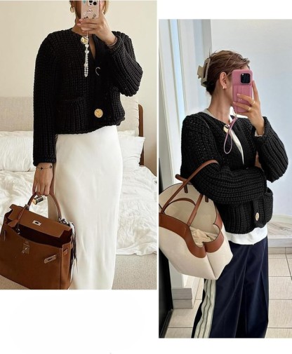 Chunky Cropped Cardigan (Buy 2 Free Shipping)
