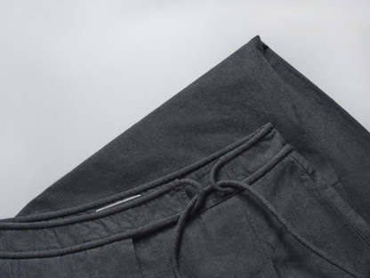 Cotton-linen Belted Pants (Buy 2 Free Shipping)