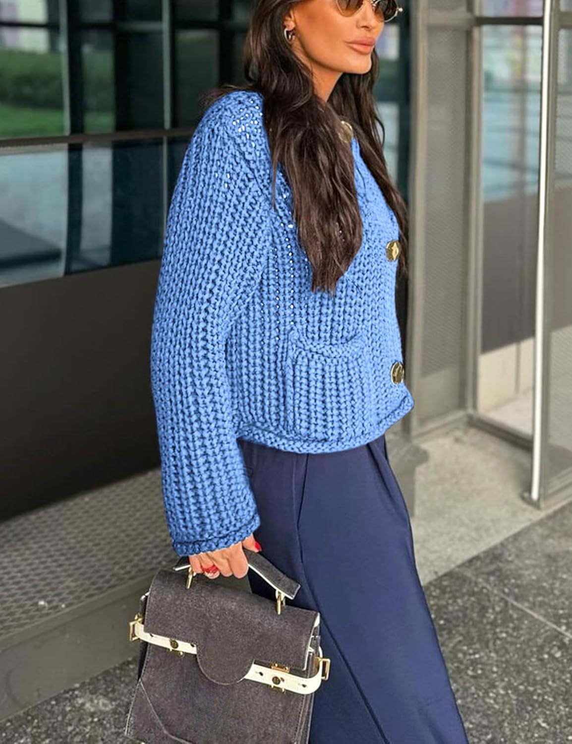 Chunky Cropped Cardigan (Buy 2 Free Shipping)