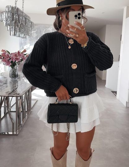 Chunky Cropped Cardigan (Buy 2 Free Shipping)