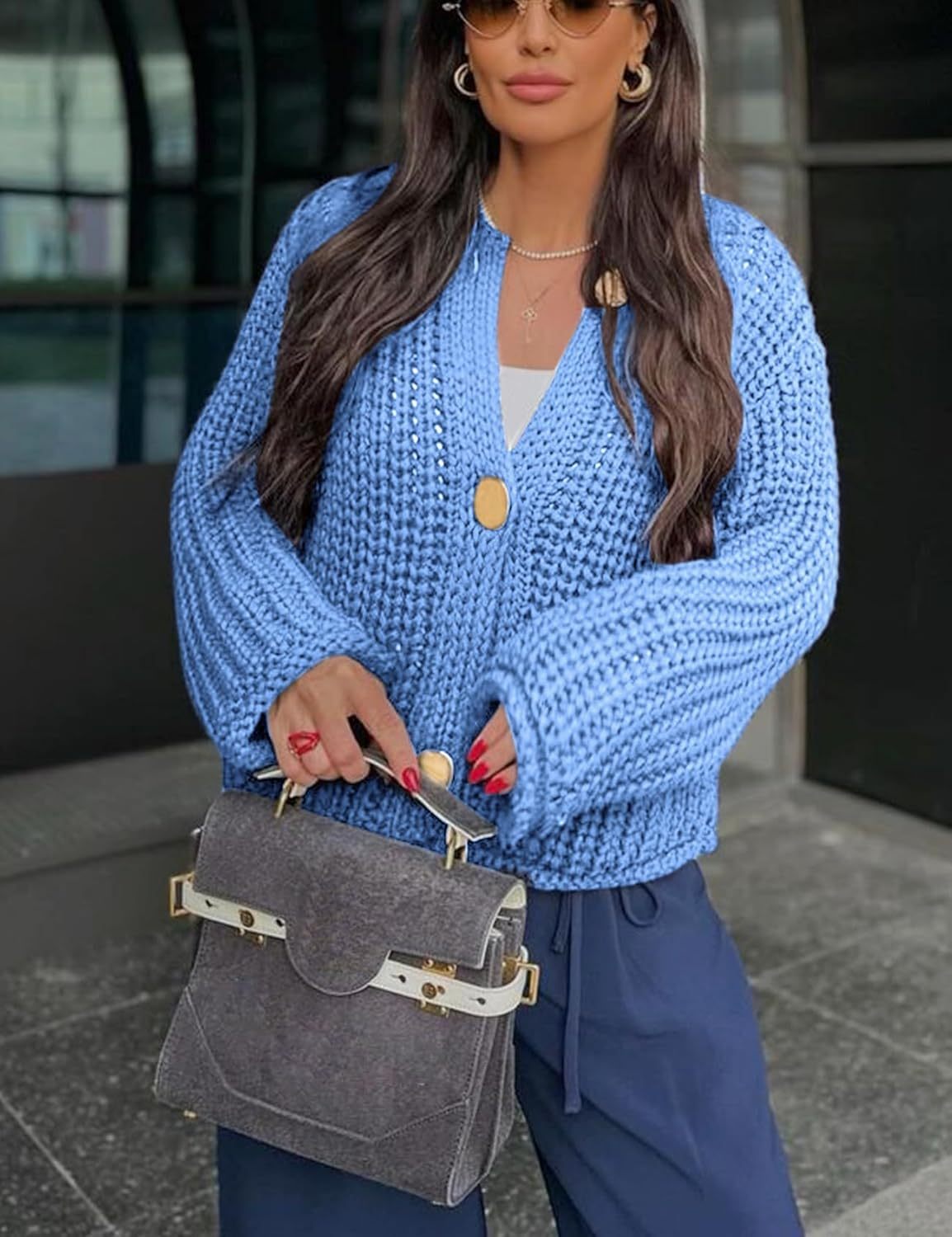 Chunky Cropped Cardigan (Buy 2 Free Shipping)