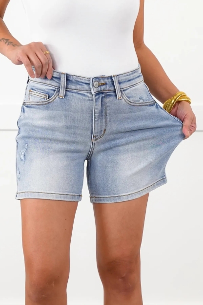 Tummy Control Mid Rise Dad Shorts (Buy 2 Free Shipping)